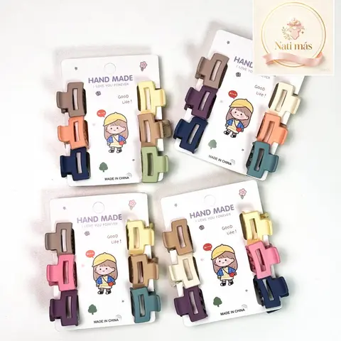 Accesorios para el cabello · Mini pinzas de colores · diseño C · S12