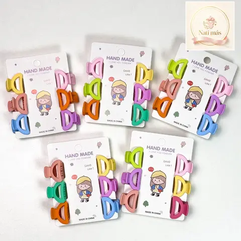 Accesorios para el cabello · Mini pinzas de colores · diseño A · S10