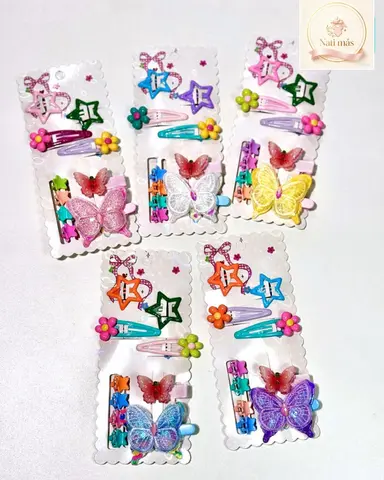 Accesorios para el cabello · Charms y colores · presentación B · S04