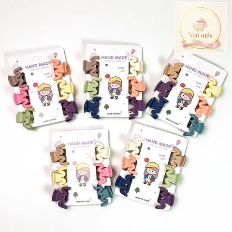 Accesorios para el cabello · Mini pinzas de colores · diseño B · S11