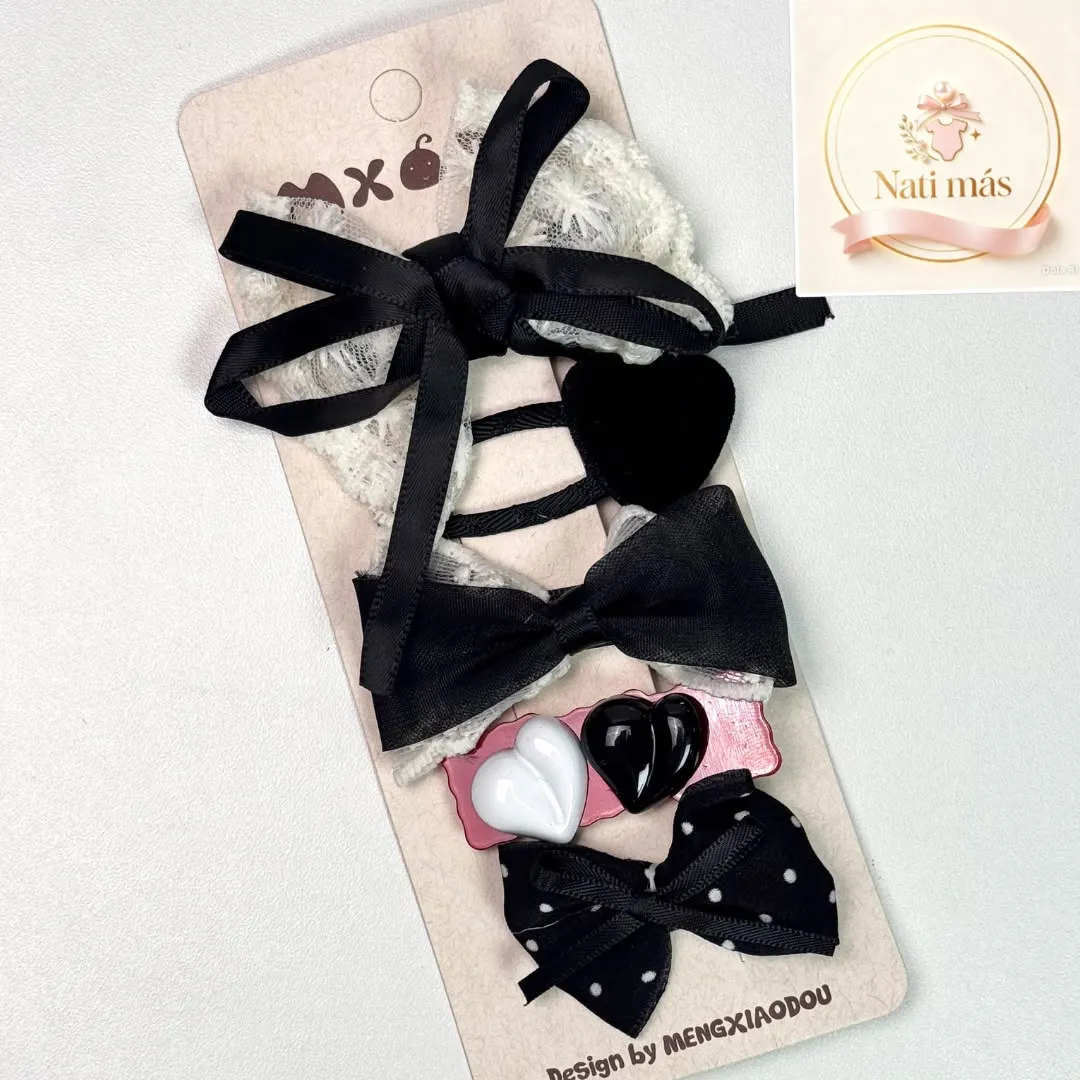 Accesorios para el cabello · Moños y accesorios negros · S26