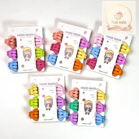 Accesorios para el cabello · Mini pinzas de colores · diseño D · S13