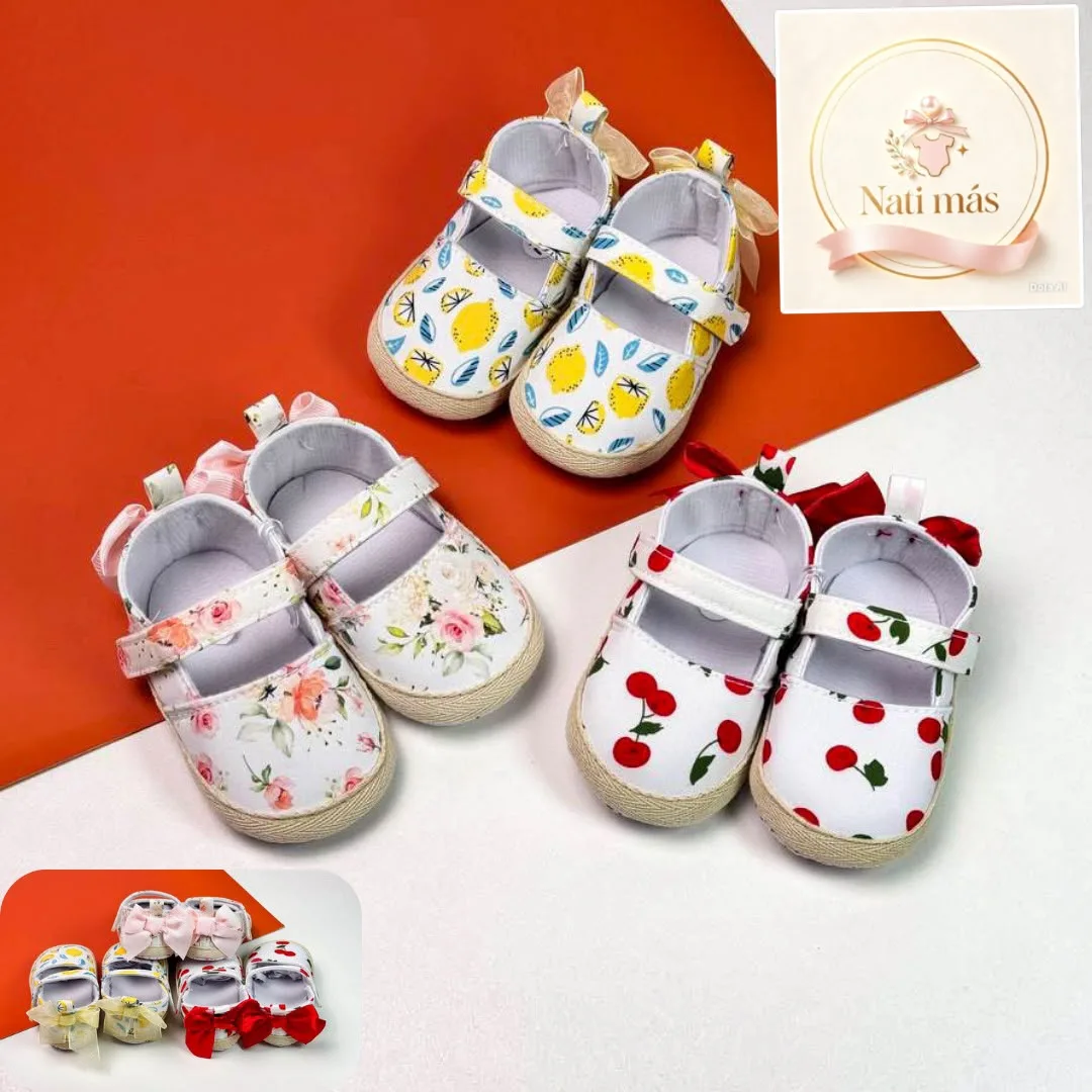 Zapatitos para bebé estampados de frutas · modelo B16