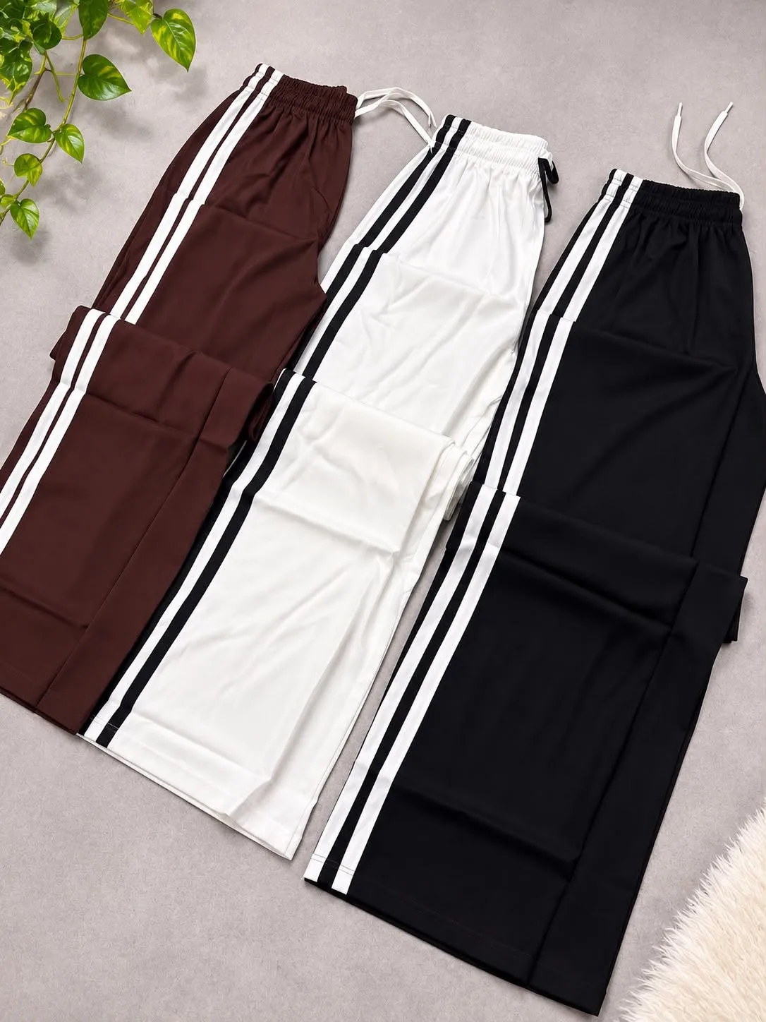 Pantalón palazzo de tela Premium
