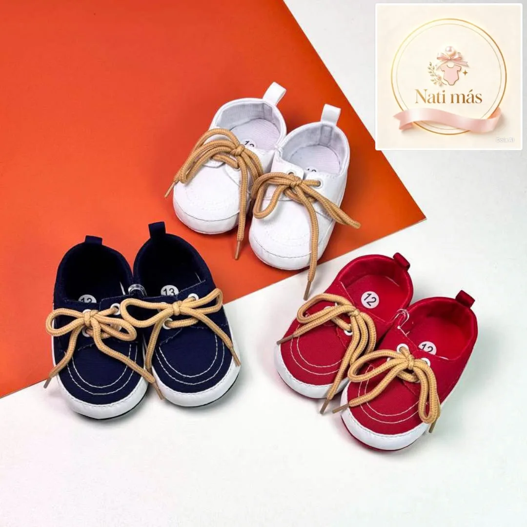 Zapatitos para bebé con cordones a contraste · modelo B13