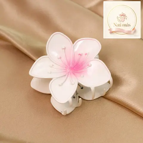 Pinza para pelo flor rosada